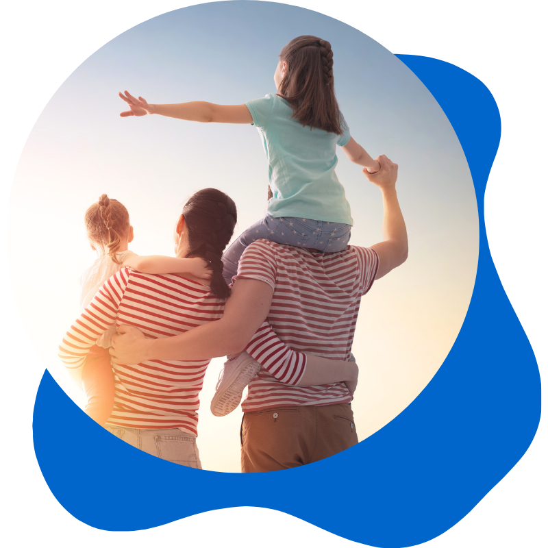Familia con fondo de shape